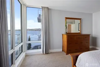 Primary Bedroom has a water view
