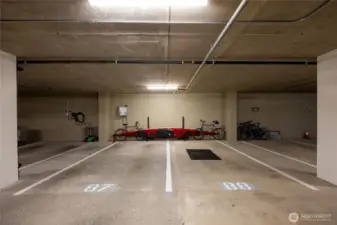 This unit comes with two deep parking spaces