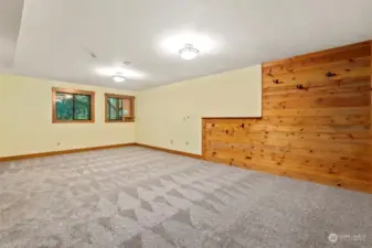 The lower level family room is large, and flexible. Family room? Bedroom (there is a 3/4 bath on this level as well), office space?