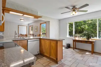 ~Top of the Line Quartz Countertops~ View of Kitchen to Dining Room~