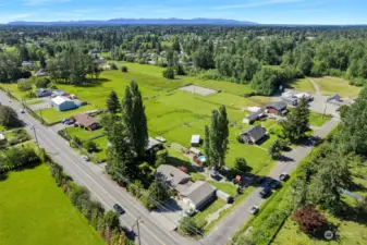 ~Aeriel View of Front to Back of Property ~ Back yard Sunsets are Unforgettable~