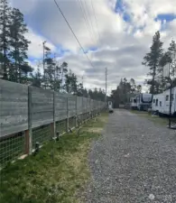 North end of property facing south. North end has a double gate as well so, easily pull through for RVs.