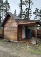 Custom built outbuilding with power.