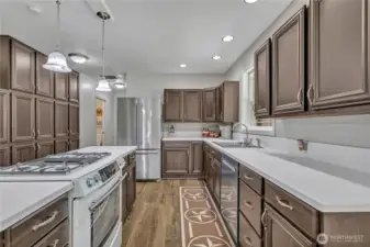 Ample counter and cabinet space. All appliances convey.