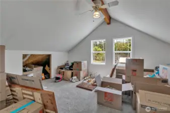 (Seller's are currently packing.) Prior photo is same spaced but virtually staged.