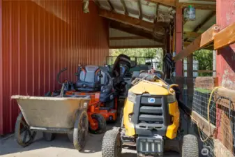 covered storage for equipment and parking