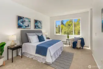 Oversized primary suite.