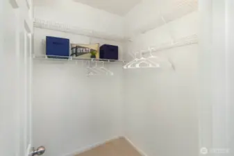 Large walk-in closet in the primary.