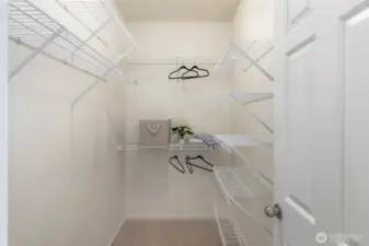 Walk-in closet in the 2nd bedroom.