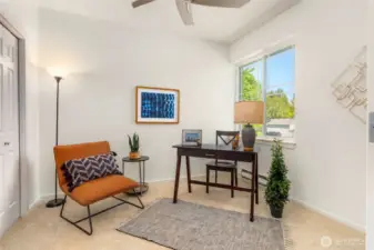 3rd bedroom across from the kitchen also makes an excellent office.