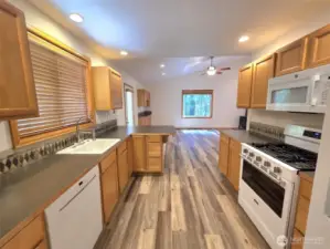Brand new floors, stove, fridge.