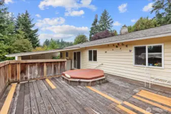 Hot tub is included in as-is condition.