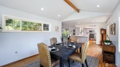 Don't miss this beautiful large window truly elevating this dining space