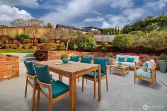 Virtually staged back patio