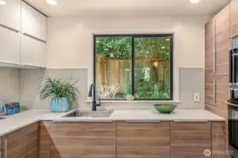 Take a moment to enjoy the fresh air and greenery while you’re in the kitchen.