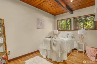 A third , spacious bedroom on the upper level