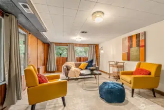 Another view of the lower level rec room