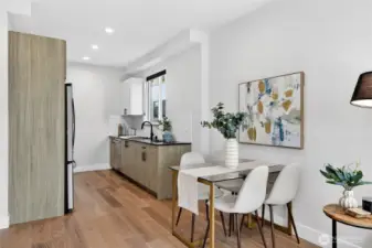 Kitchen and Dining Area.