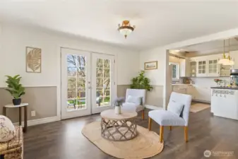 Family room off of kitchen