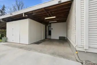 Carport, and storage, back access to the mudroom.