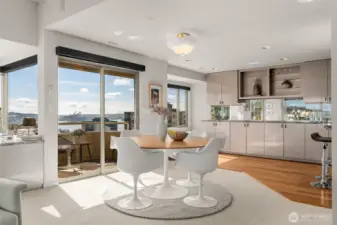 Dining room with slider to porch!