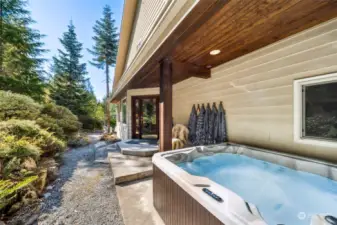 Main home with new hot tub
