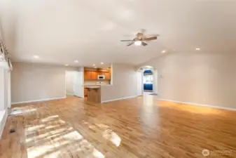 Living room looking to Kitchen
