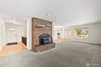 Wood fireplace insert