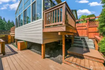 The second below the sunroom.