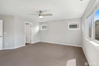 Large primary bedroom with 5 piece bath and large walk-in closet!