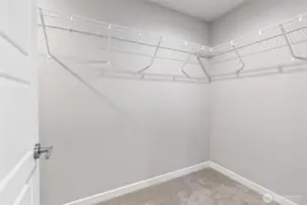 Primary bedroom walk-in closet.