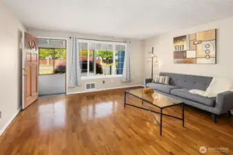 Authentic hardwood flooring throughout