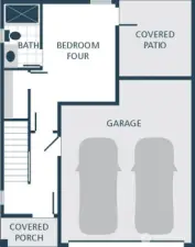 IMAGE IS A RENDERING Photographs are for illustrative purposes only. Features, finishes, interior/exterior colors, landscaping and floorplan shown may vary from actual homes built.