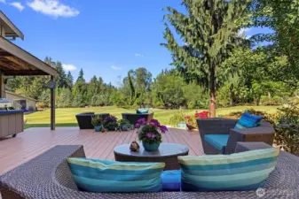 Part of very large deck.
