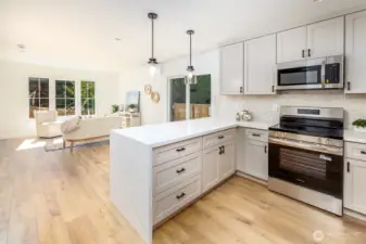 Lots of storage and counter space for your prep and cooking needs.