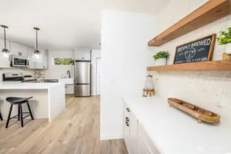 Another view of the built in buffet station. A real stand out feature that elevates this home from all other similar styled homes.