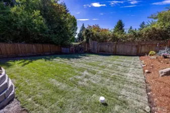 We promise the grass will be settled or ready for new owners (just had been laid).