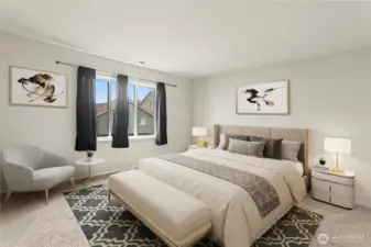 Oversize Primary Bedroom *Digitally Staged*