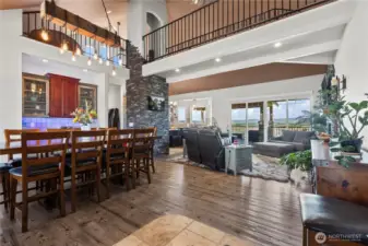 Open concept dining and living room