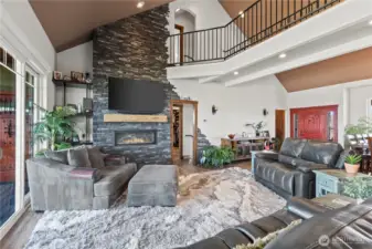 Great room with cat walk above