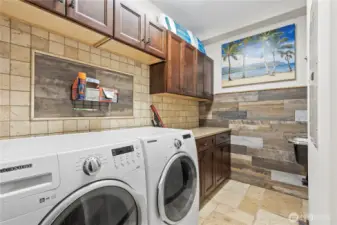 Tiled utility room
