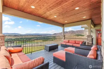 Main level covered patio space