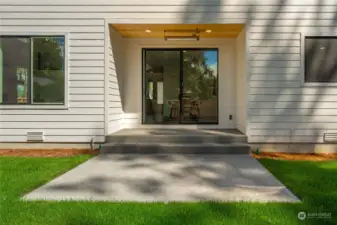 Covered patio with outdoor heater