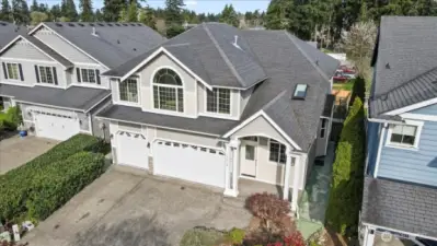 An arial view of the home