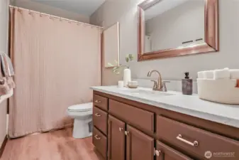 Full sized hall bath