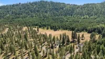 Aerial view of property