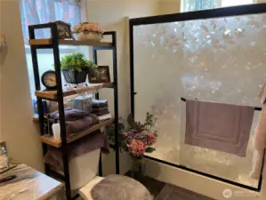 Primary bath with walk in shower.