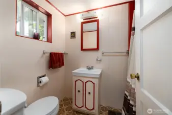 Main floor powder room/half-bath.