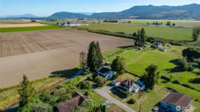 Looking north, with Mount Baker in the distance.