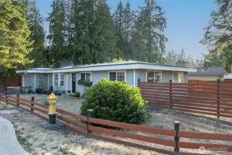 Large fully fenced corner lot.